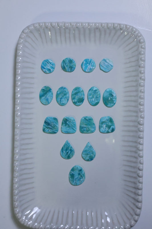 Turquoise Swirl Seaglass