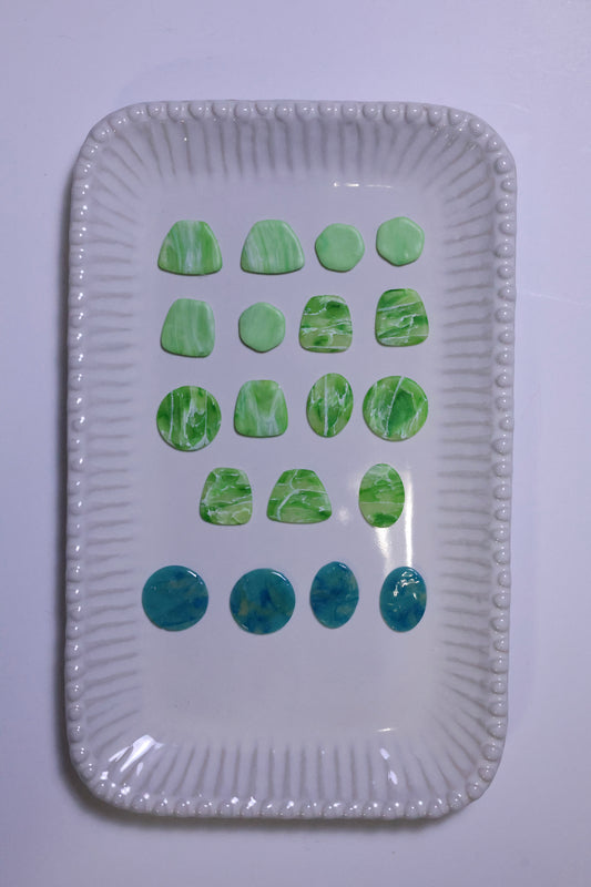 Green and Turquoise "Seaglass"